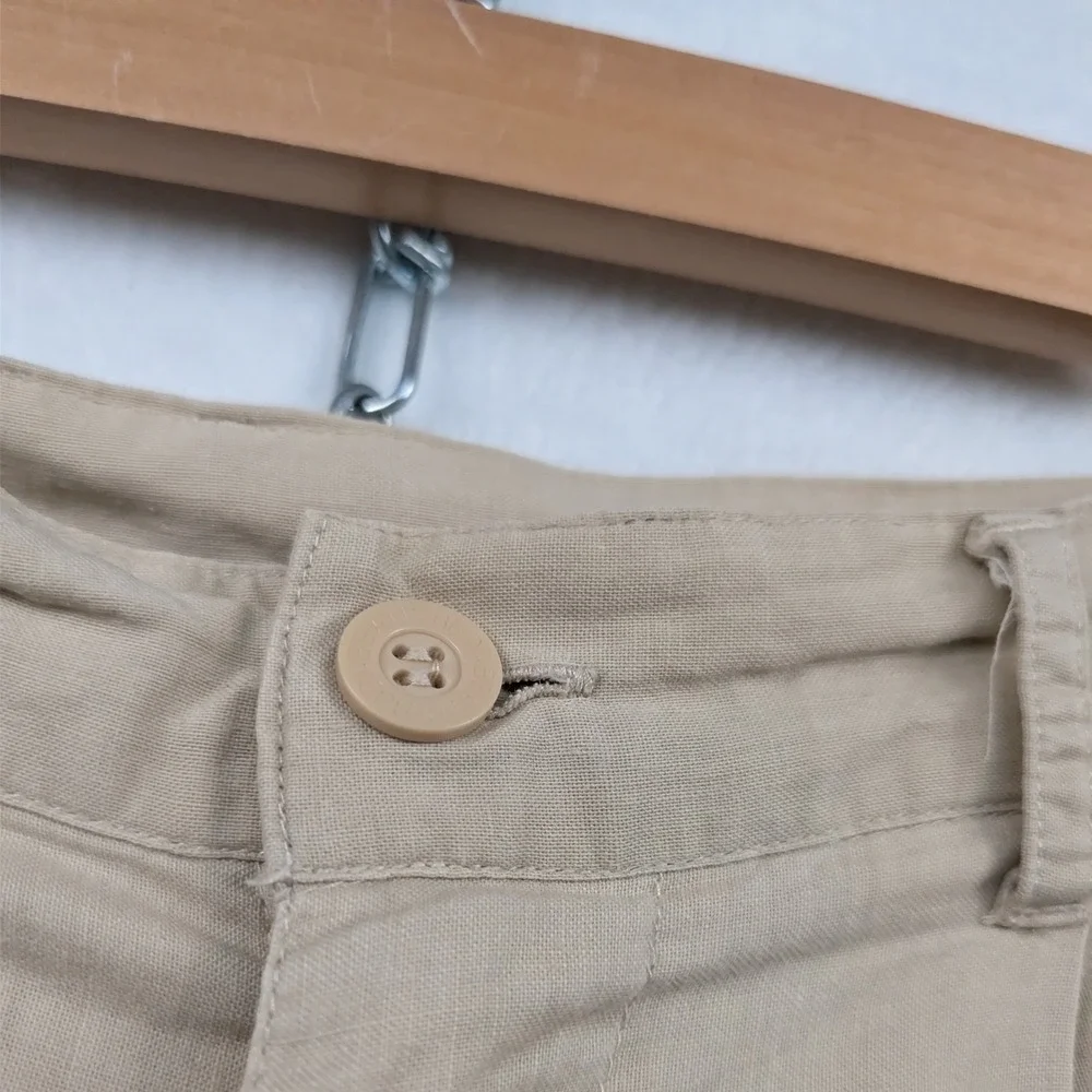 VTG Soulot Pants Mens XL Tan Pleated Relaxed High Rise Wide Leg Skater Baggy Y2K